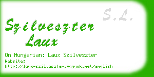 szilveszter laux business card